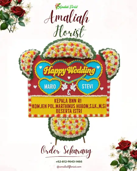 Papan Bunga Pernikahan Mulyaharja Bogor